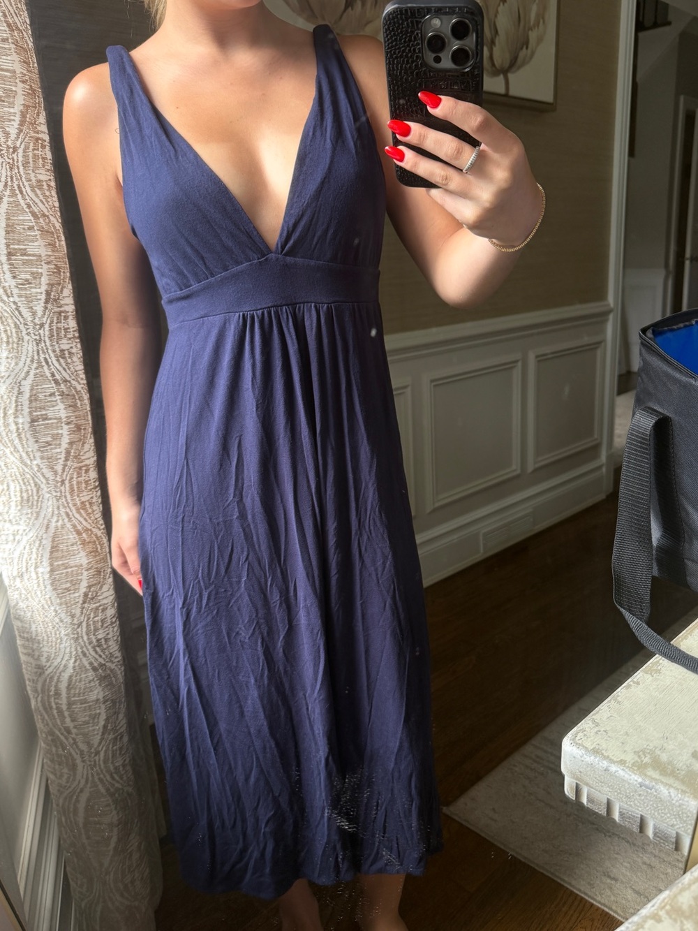 J. Crew Navy Scoop Neck Tank Top